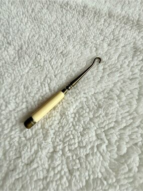 Vintage Ivory and Brass Button Hook